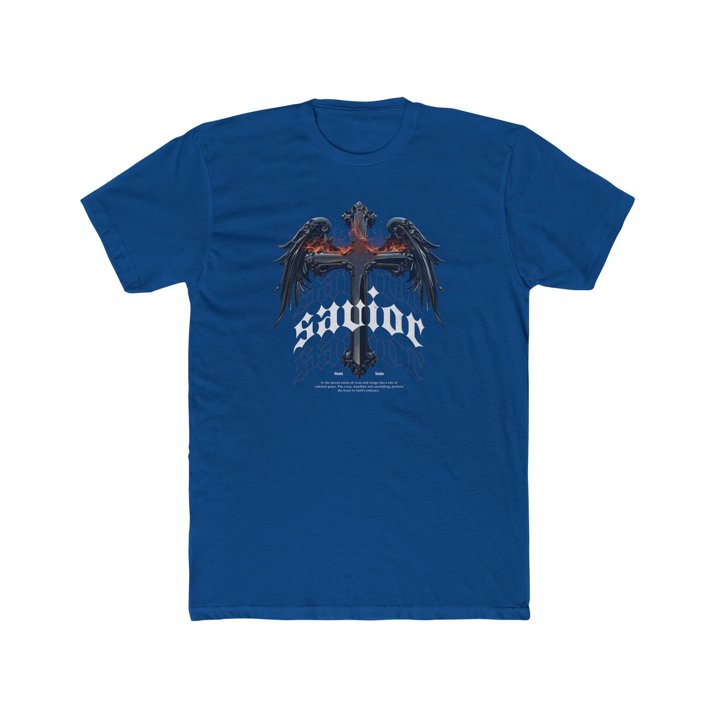 Savior Cross & Wings Graphic Tee - Gothic Christian Streetwear