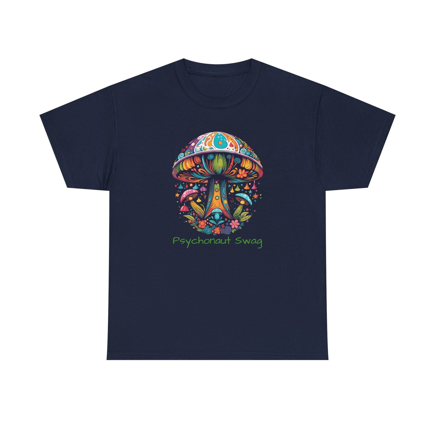 Vibing Bunch of Shrooms, Unisex Heavy Cotton Tee