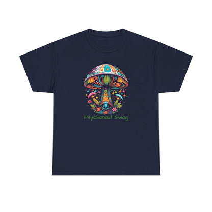 Vibing Bunch of Shrooms, Unisex Heavy Cotton Tee