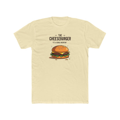 Cheeseburger Genius Tee — "The cheeseburger is a genius invention" Cotton Crew Shirt