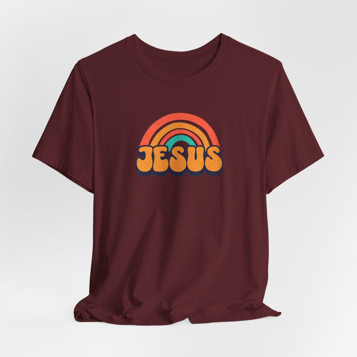 Jesus Rainbow T-Shirt — Retro Christian Faith Tee