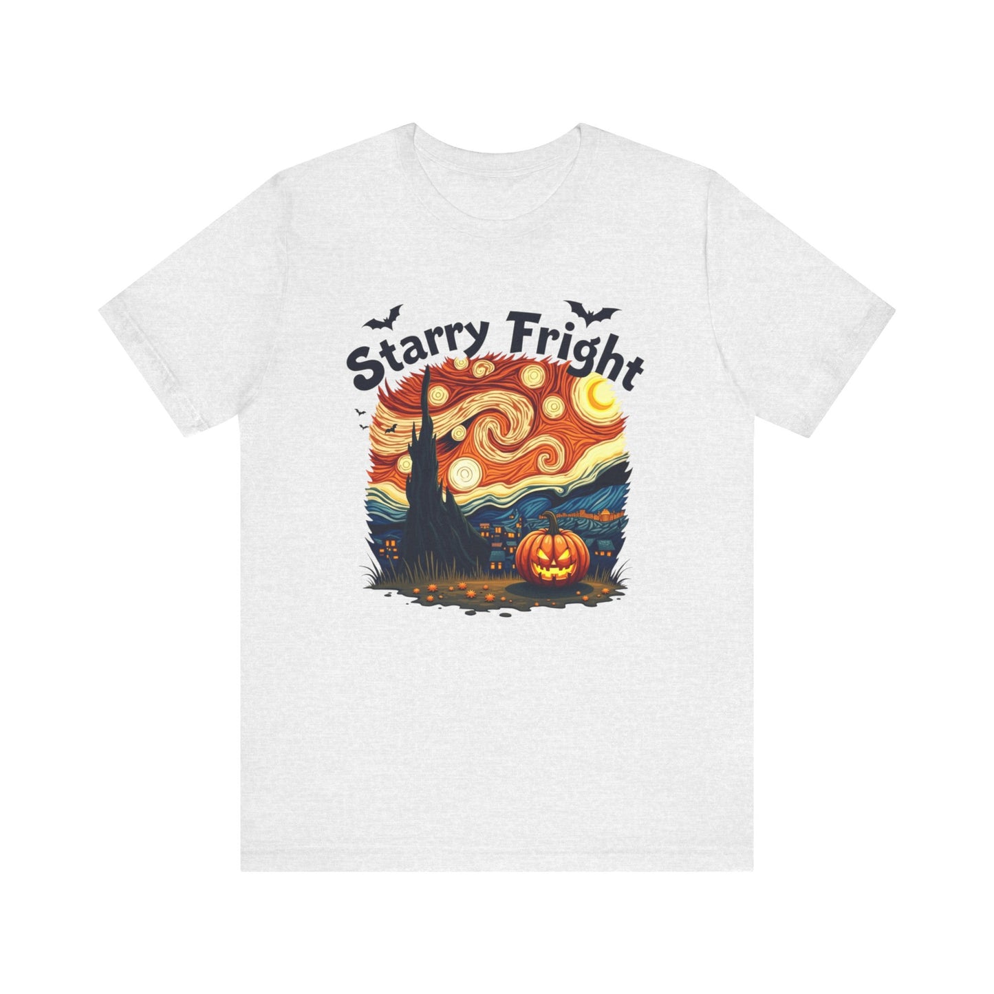 Starry Fright Halloween Tee, Unisex Ghost Graphic Shirt, Spooky Fall Fashion, Halloween Costume Tee, Pumpkin Art T-Shirt, Gift for [...]