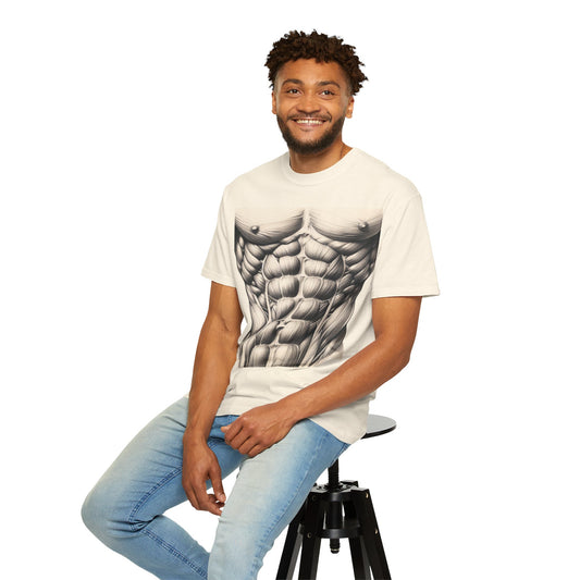 Built different, 12-pack abs, Unisex Garment-Dyed T-shirt - Psychonaut Swag
