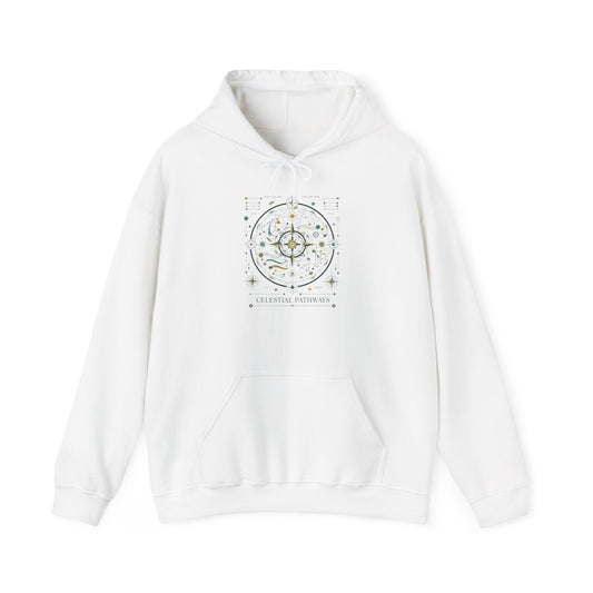 Celestial Pathfinder Hoodie — Vintage Star Map Graphic Sweatshirt
