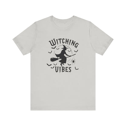 Witching Vibes Graphic Tee, Halloween Apparel, Unisex Costume Top, Casual T-Shirt, Spooky Season Outfit, Witchy Gift
