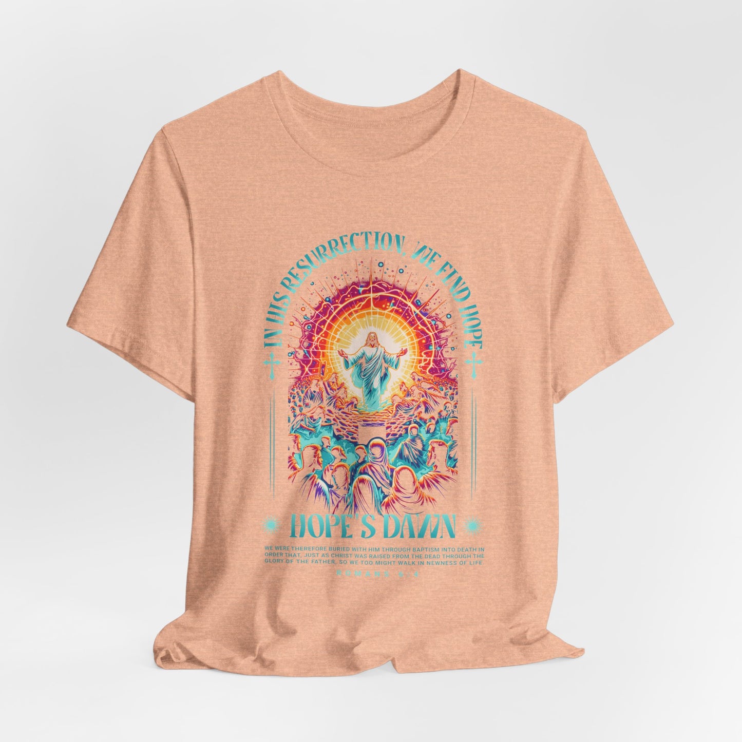 Resurrection Concert Tee — "Hope's Dawn" Christian Worship Graphic Shirt