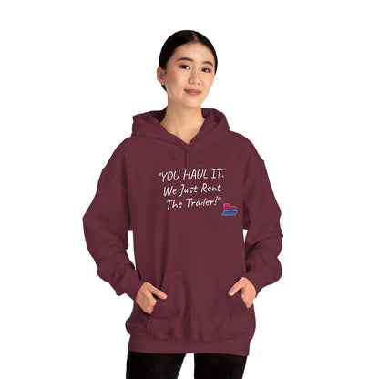 Kentuckiana Small biz swag, Trailer Rental Hoodie for Road Trips, Gifts for Adventure Lovers, Unique Hoodie for Renters, Travel Gear, Funny Sweatshirt