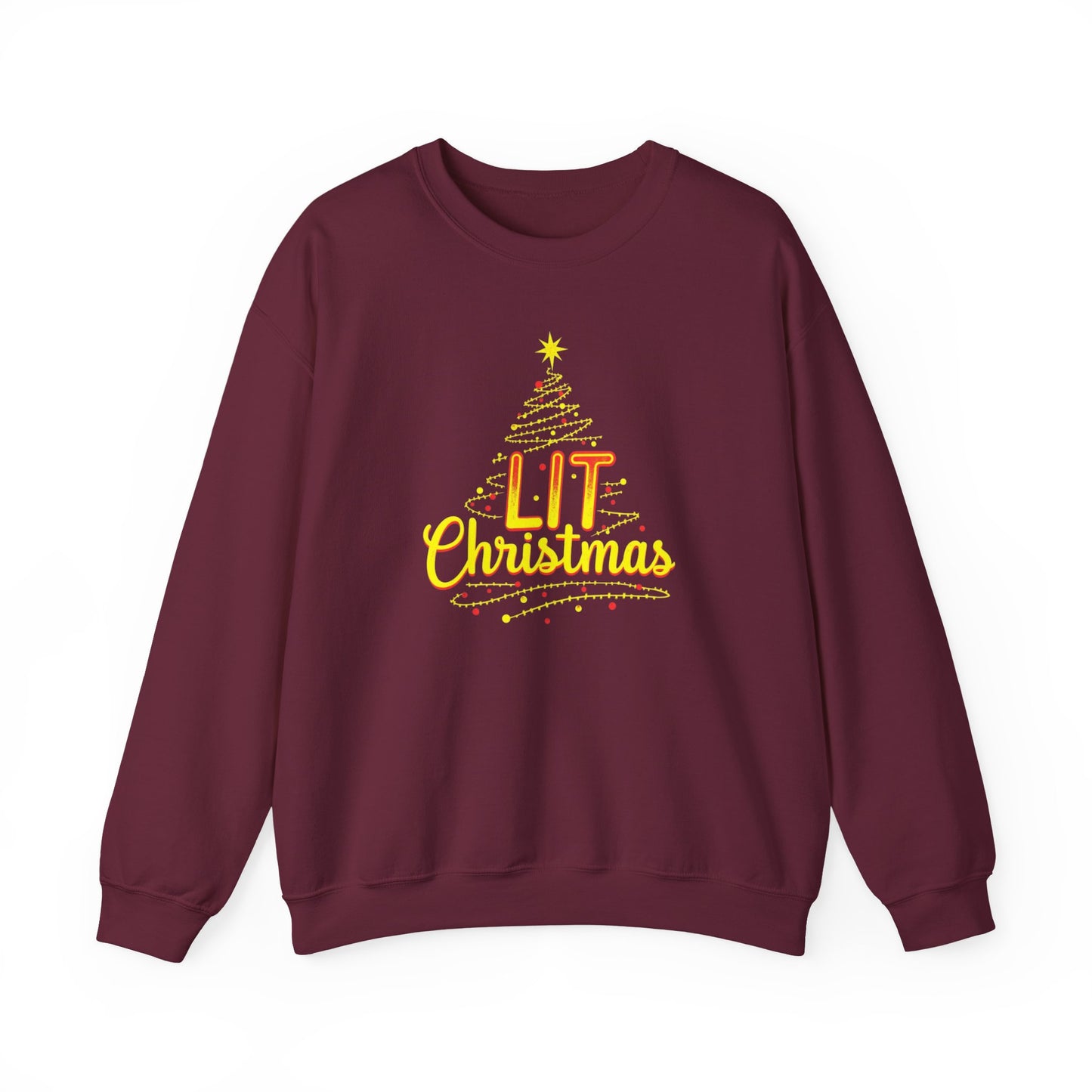 Christmas Sweatshirt - "Lit Christmas" Festive Holiday Crewneck