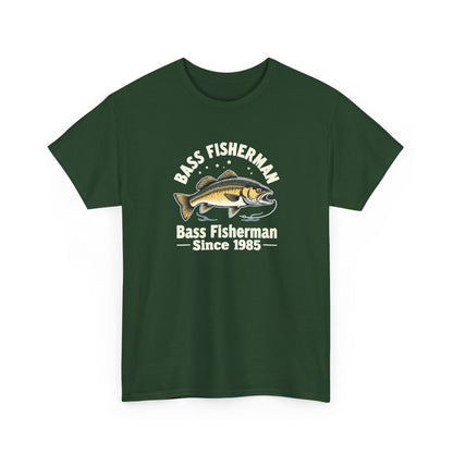 Bass Fisherman T-Shirt – "Bass Fisherman Since 1985" Vintage Fishing Tee