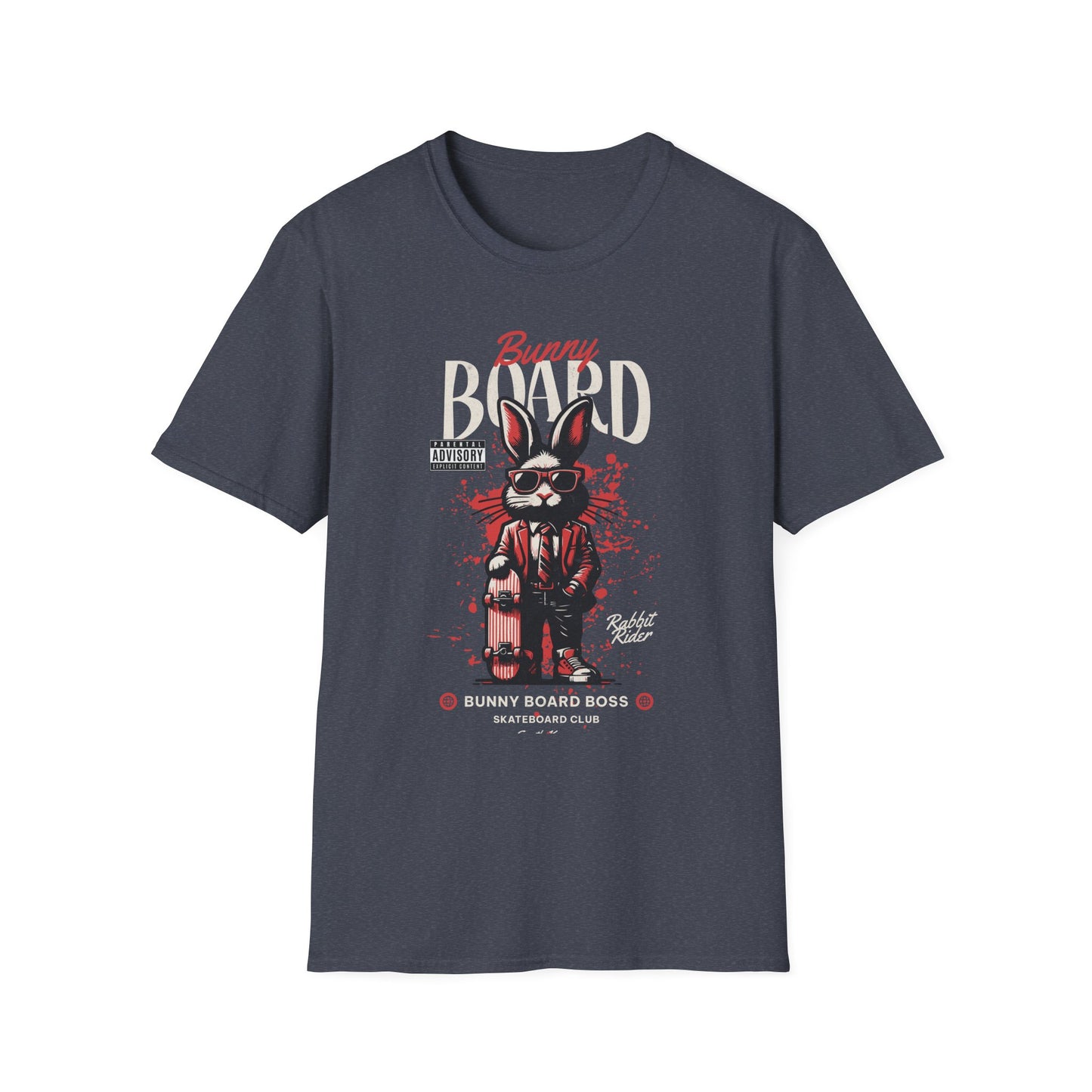 Skateboarding Bunny, Unisex Softstyle T-Shirt