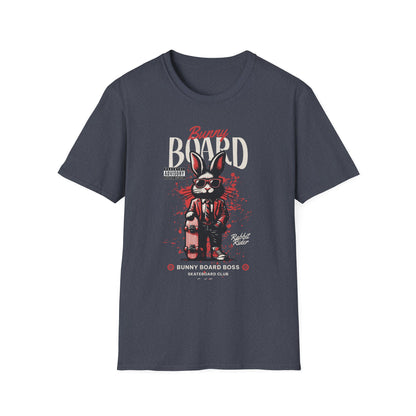 Skateboarding Bunny, Unisex Softstyle T-Shirt