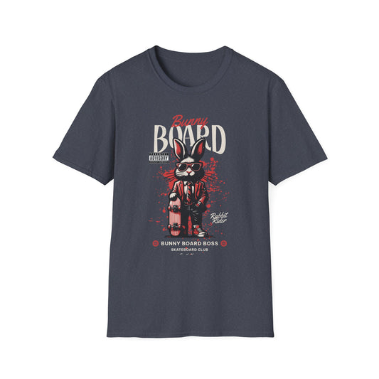 Skateboarding Bunny, Unisex Softstyle T-Shirt