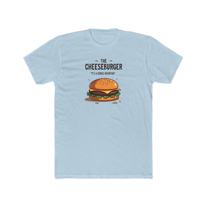 Cheeseburger Genius Tee — "The cheeseburger is a genius invention" Cotton Crew Shirt