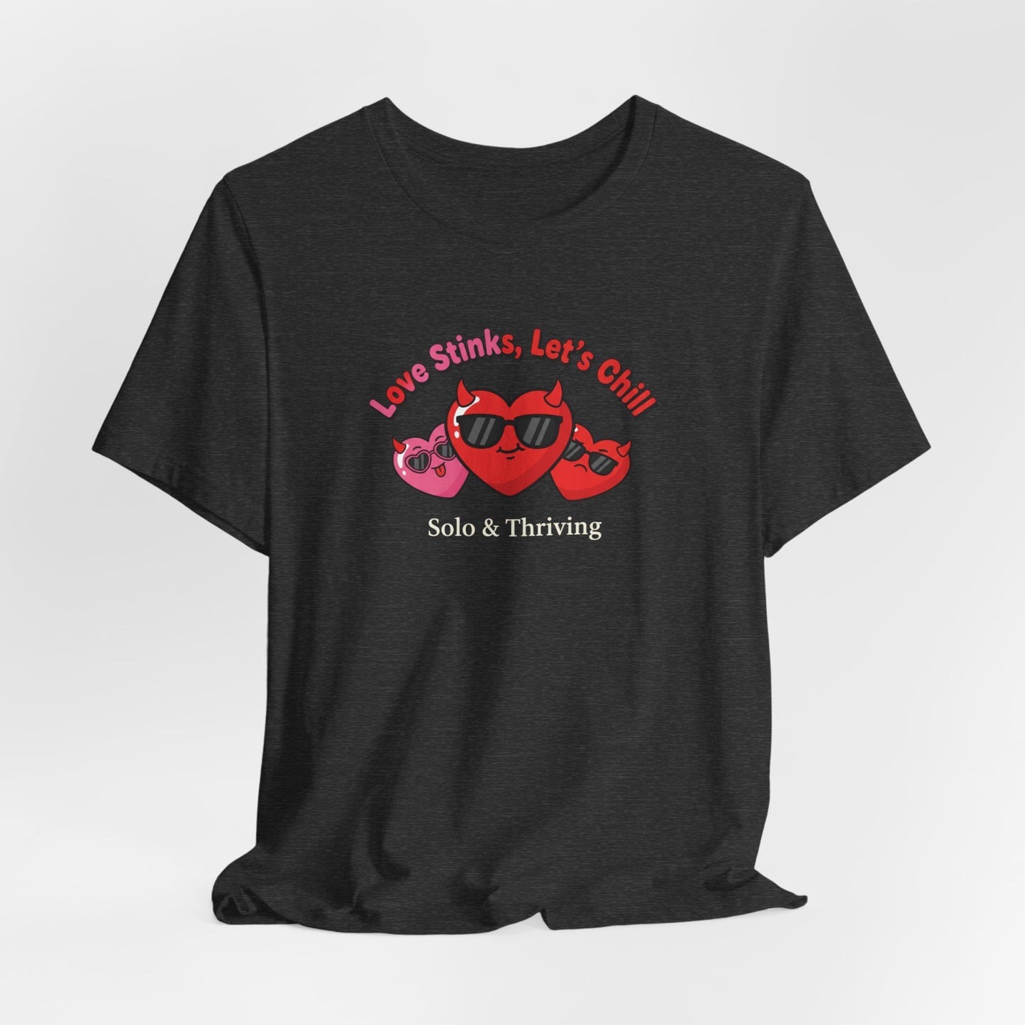 Love Smiles Tee — Retro Heart Sunglasses Graphic T-Shirt