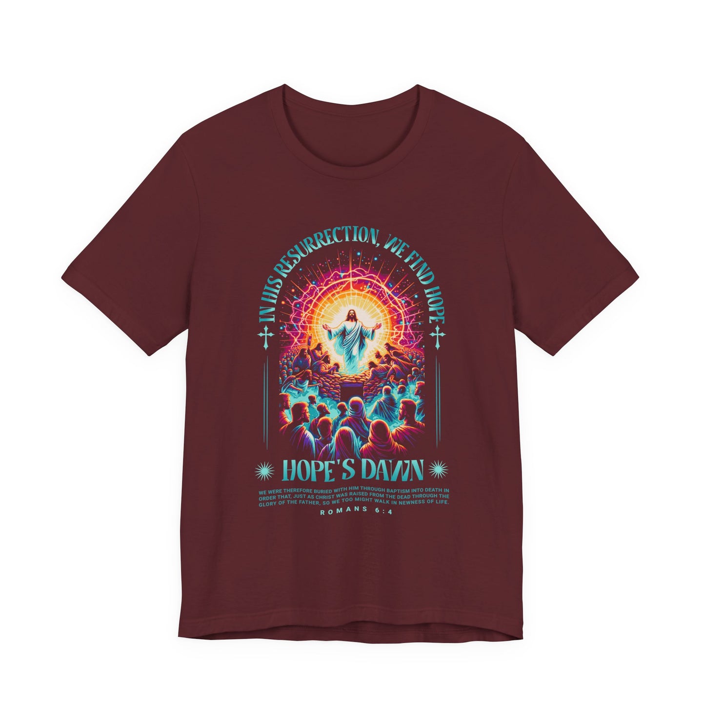 Resurrection Concert Tee — "Hope's Dawn" Christian Worship Graphic Shirt