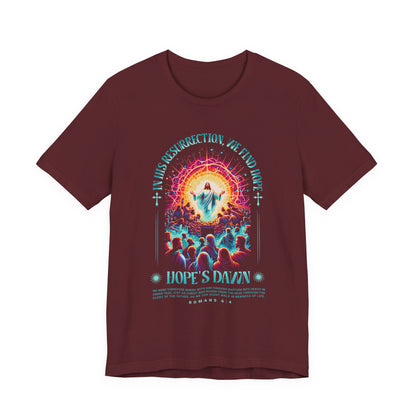 Resurrection Concert Tee — "Hope's Dawn" Christian Worship Graphic Shirt