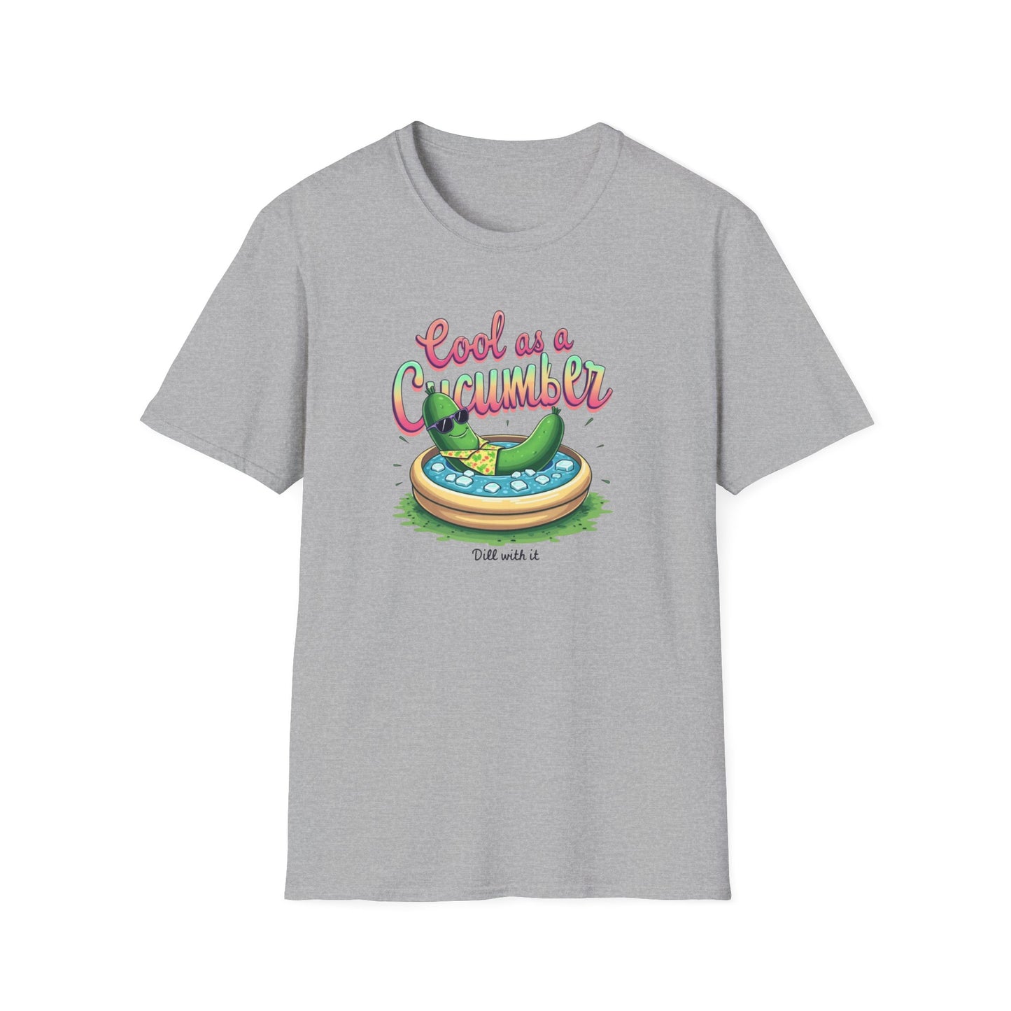 Cool as a Cucumber Unisex T-Shirt | Funny Summer Tee, Gift for Pool Parties, Relaxation Shirt, Fresh Summer Vibes, Chill Apparel, [...] - Psychonaut Swag