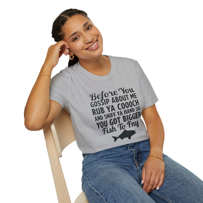 Funny Fish Fry, Unisex Softstyle T-Shirt