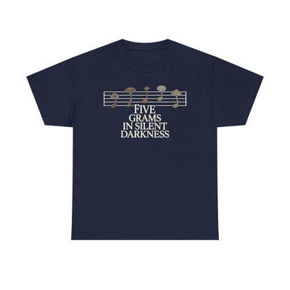 Vintage Music Tee — "Five Grams in Silent Darkness" Graphic Shirt