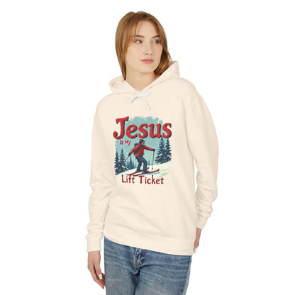 Jesus Is My Lift Ticket Hoodie — Christian Skiing Pullover