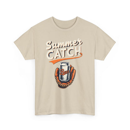 Summer Catch Tee, Casual Summer Shirt, Gift for Beer Lovers, Fun Graphic T-Shirt, Perfect for BBQs and Picnics - Psychonaut Swag