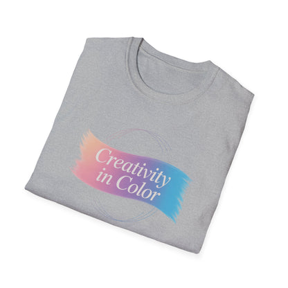 Creativity in Color T-Shirt — Pastel Brushstroke Art Tee