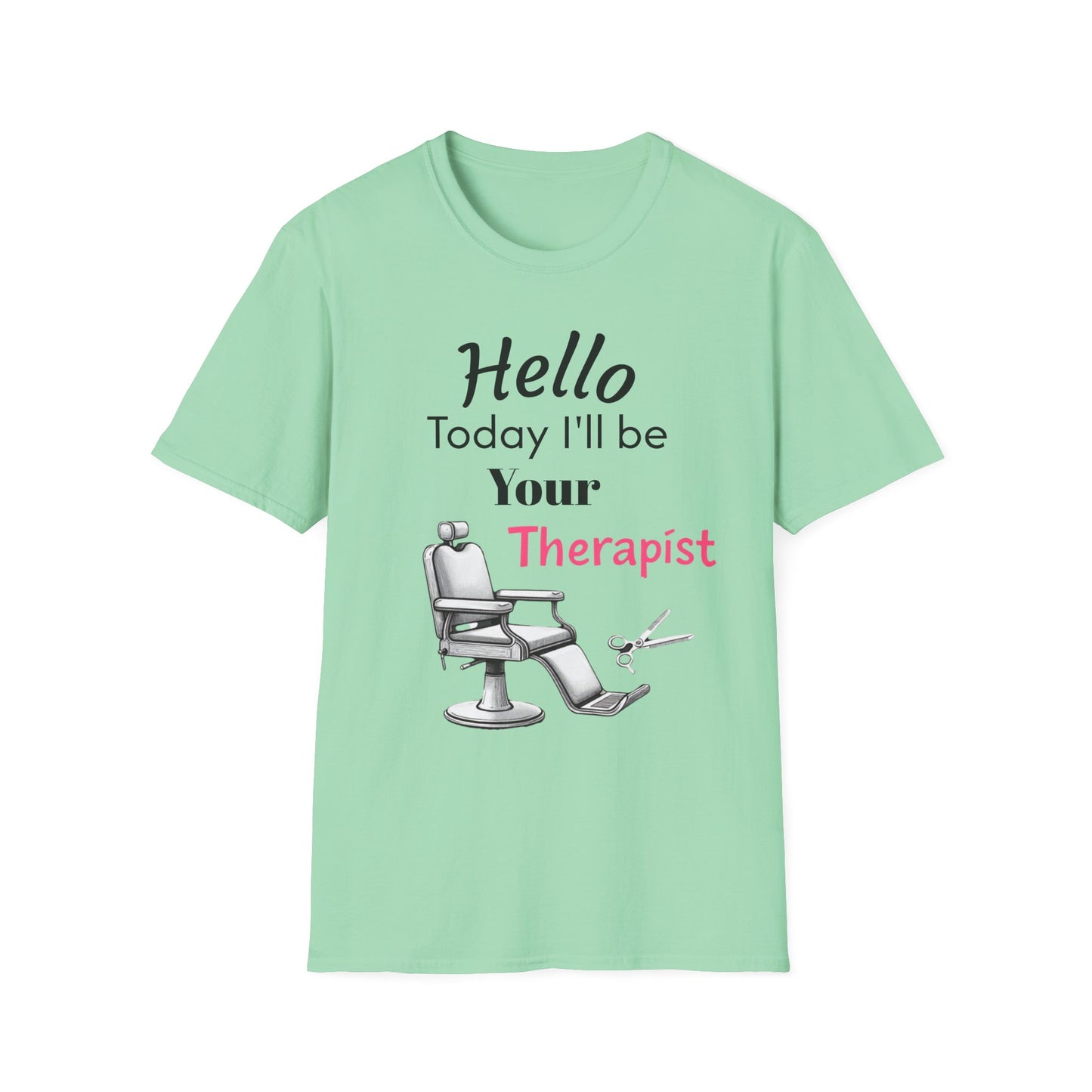 Hair stylist therapy, Unisex Softstyle T-Shirt | Perfect Gift for Barbers, Stylists, Hairdressers, Funny Tee for Self-Care Sundays, Hair Salon [...] - Psychonaut Swag
