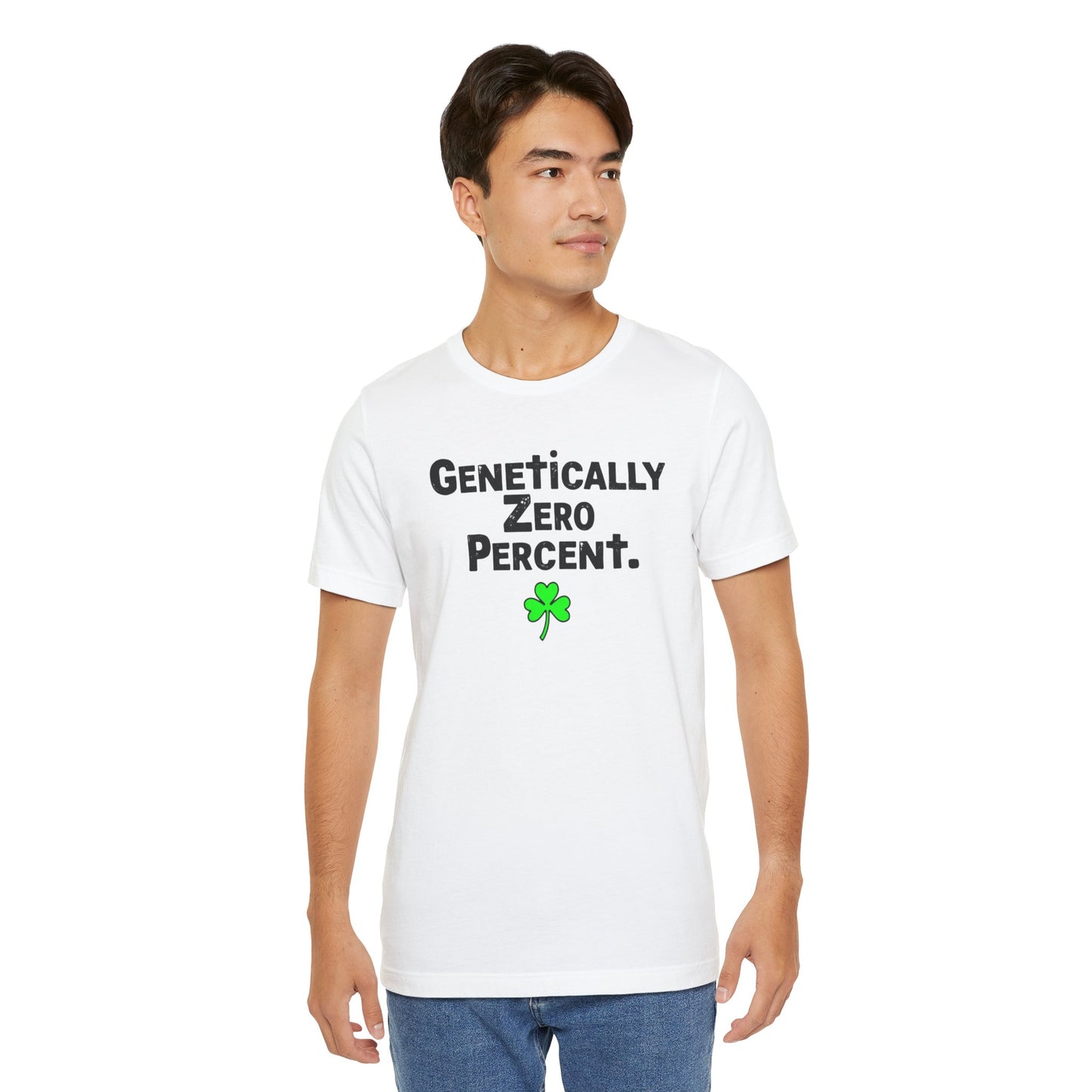 Genetically Zero Percent T-Shirt — Funny St. Patrick’s Day Shamrock Tee