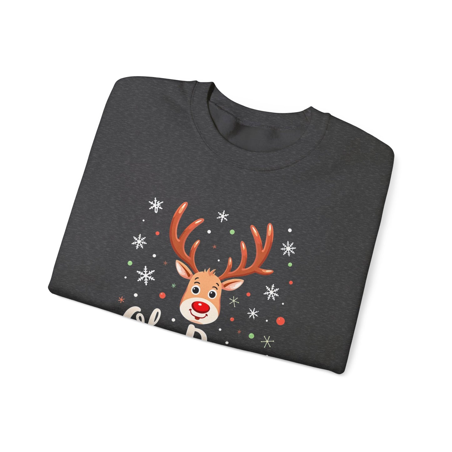 Christmas Sweatshirt - "Oh Deer, Xmas" Reindeer Holiday Crewneck