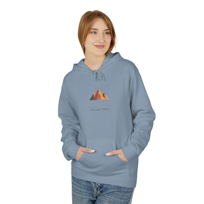 Wander Often, Minimalist Mountain Hoodie — Adventure Graphic Fleece Pullover