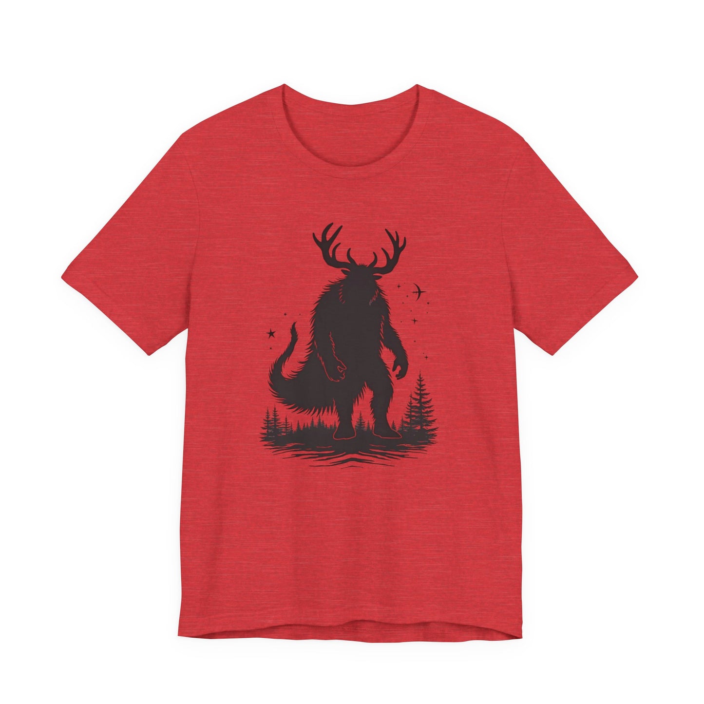 Krampus Squatch T-Shirt — Deer-Antlered Sasquatch Graphic Tee