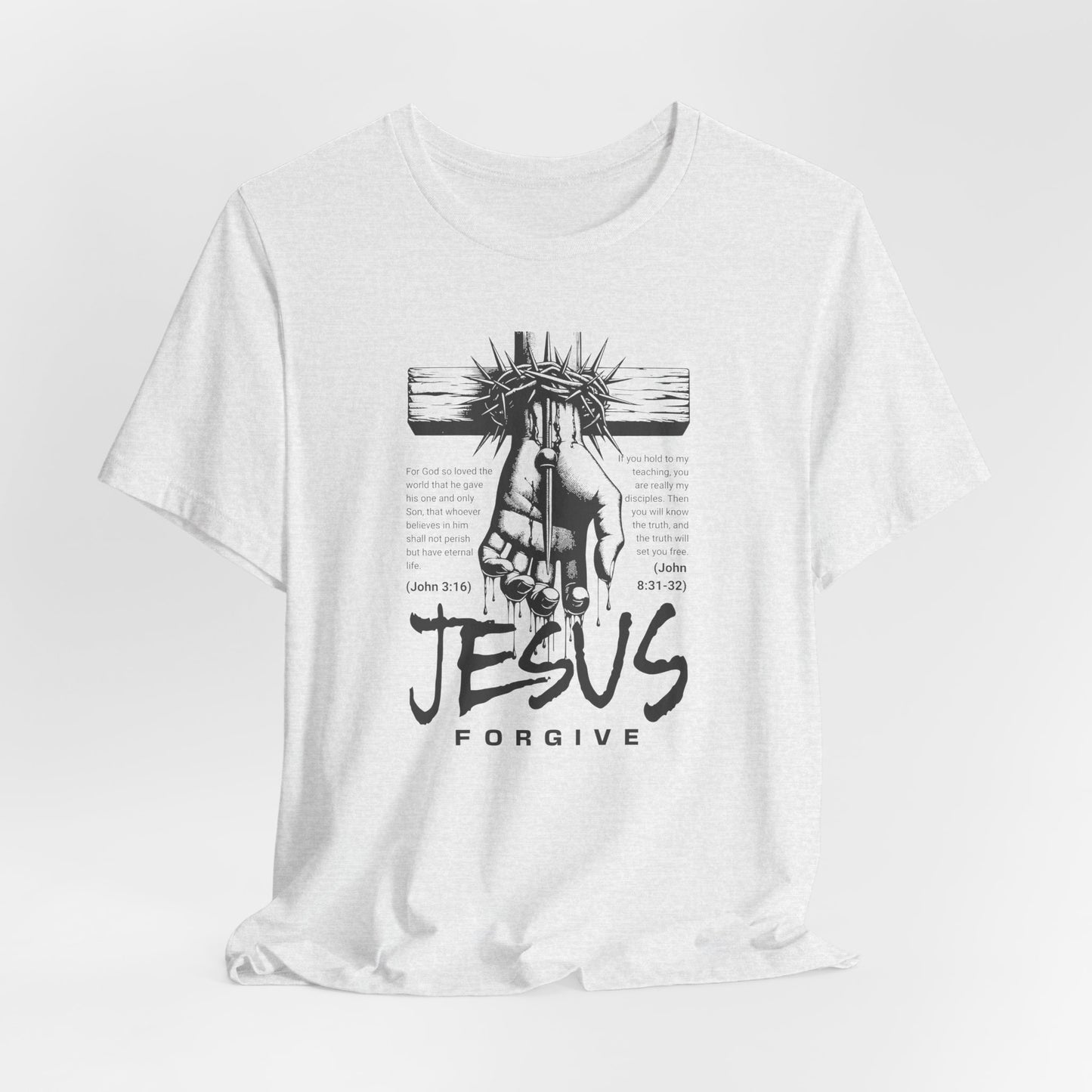 Jesus Forgive Cross T-Shirt — Christian Faith Tee