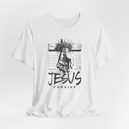 Jesus Forgive Cross T-Shirt — Christian Faith Tee
