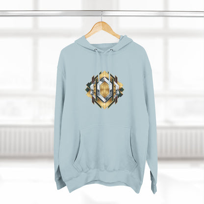 Geometric Gold Crest Hoodie