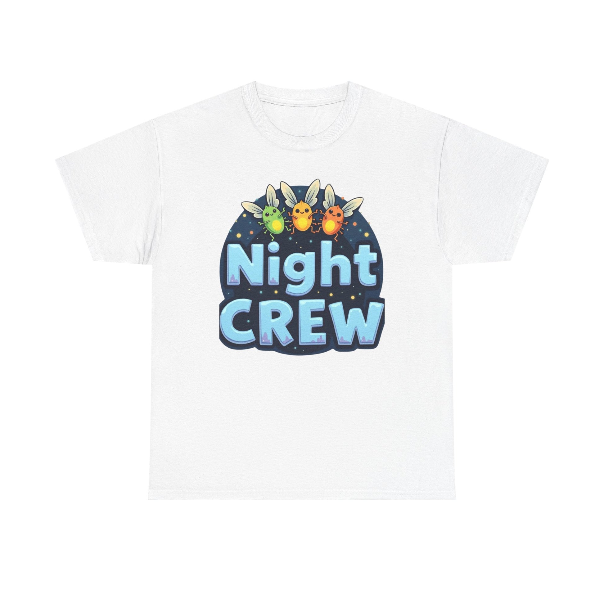 Night Crew Unisex Heavy Cotton Tee, Comfortable Graphic Tee, Great for Parties, Casual Wear, Gift for Friends, Summer Events - Psychonaut Swag