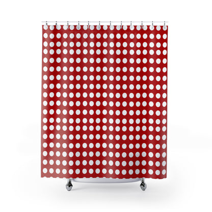 Retro Polka Dot Shower Curtain - Retro 80's Movie Referance - Psychonaut Swag