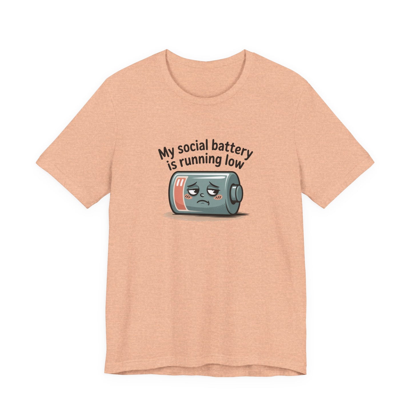 My Social Battery Is Running Low T-Shirt — Funny Introvert Graphic Tee