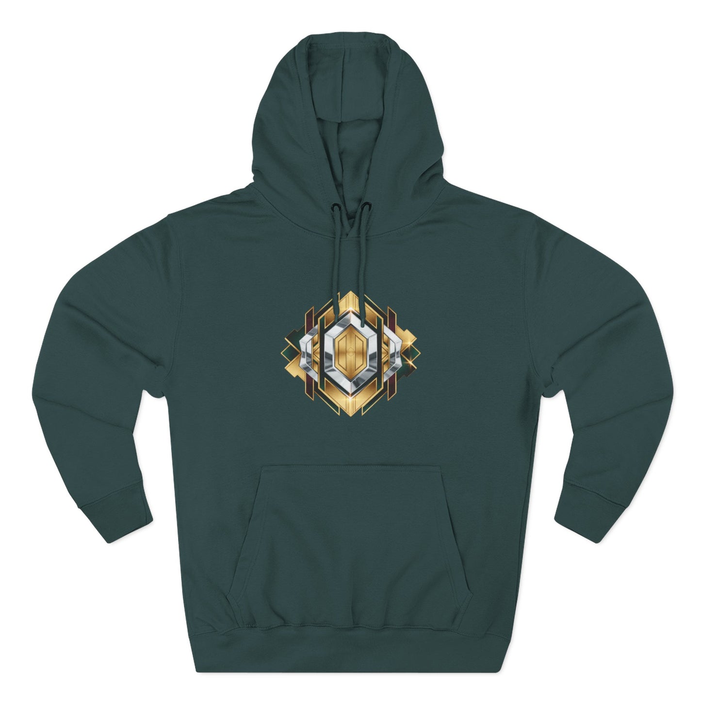 Geometric Gold Crest Hoodie