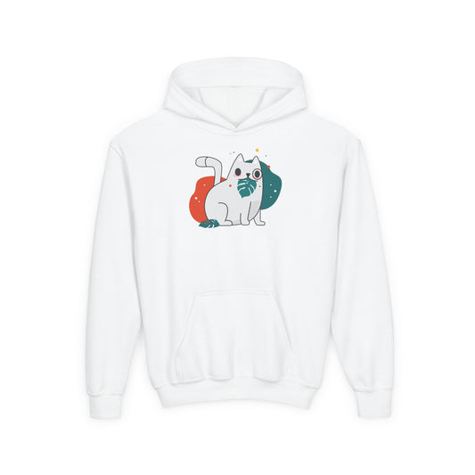 Crazy Cat Youth Heavy Blend Hooded Sweatshirt - Psychonaut Swag