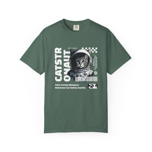 Castronaut, Astronaut Cat, Unisex Garment-Dyed T-shirt