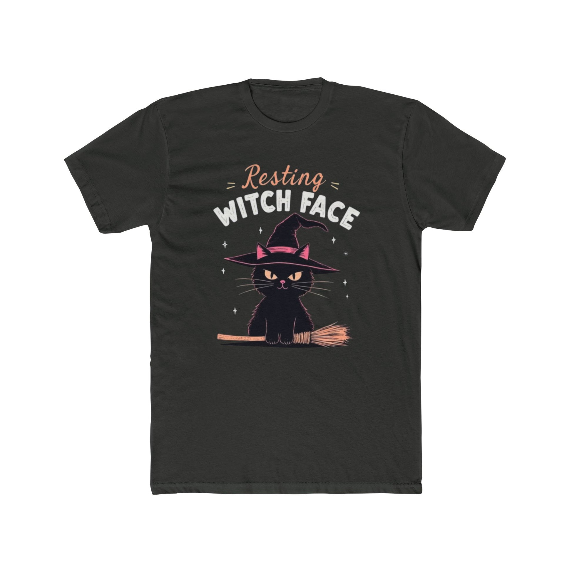Resting Witch Face Tee - Cute Cat Graphic T-Shirt, Halloween Shirt, Fall Apparel, Unisex Crew Neck, Gift for Cat Lovers - Psychonaut Swag