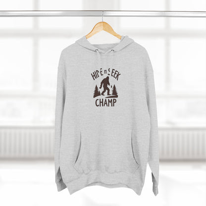 Hide & Seek Champ Hoodie — Bigfoot Sasquatch Graphic Pullover