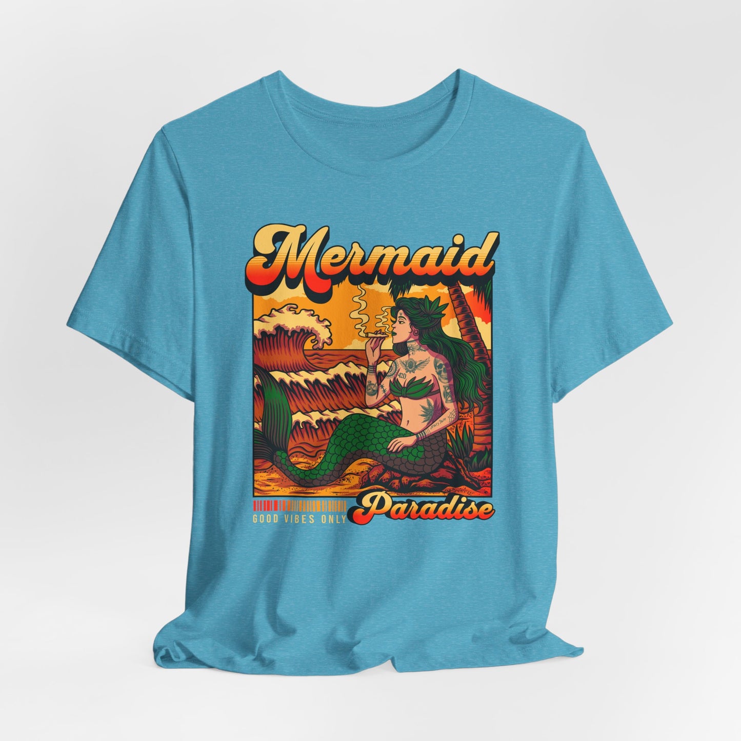 Mermaid Paradise Tee — Retro Vintage Beach Graphic T-Shirt