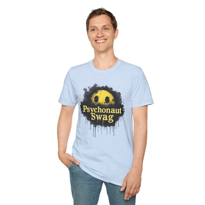 Psycho Smile, Pyschonaut Swag T-Shirt - Unisex Softstyle Tee, Casual Wear, Gift for Gamers, Festival Attire, Streetwear Fashion