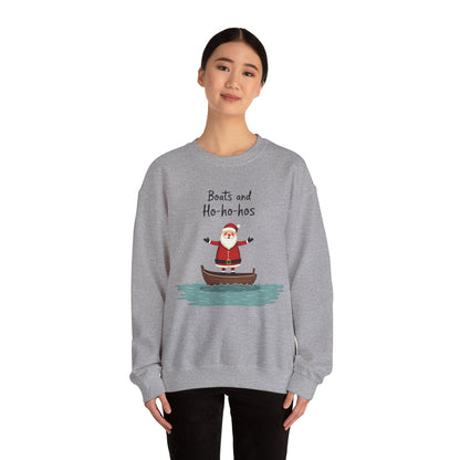 Santa Boats and Ho Ho his, Unisex Heavy Blend™ Crewneck Sweatshirt