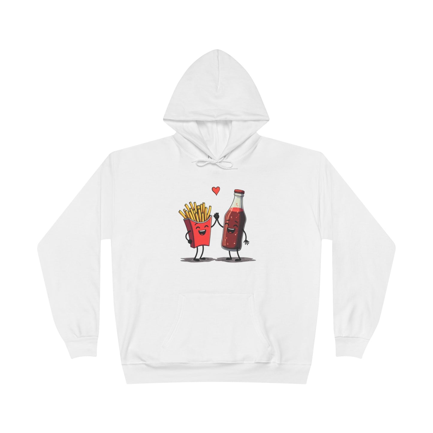 Fries and Soda Love, Unisex EcoSmart® Pullover Hoodie Sweatshirt