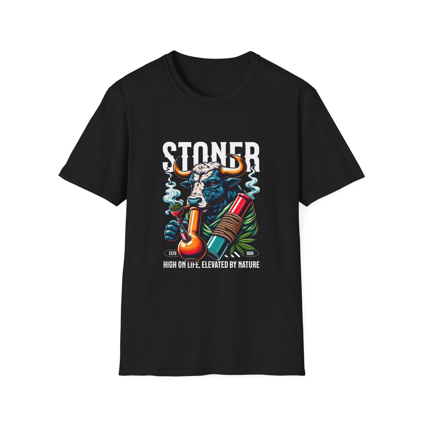 Stoner Bull, Unisex Softstyle T-Shirt