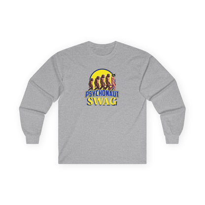 Psychonaut swag, small biz Long Sleeve Tee - Unisex Cotton Shirt for Festival Vibes, Casual Wear, Gift for Music Lovers, Streetwear, Retro Style