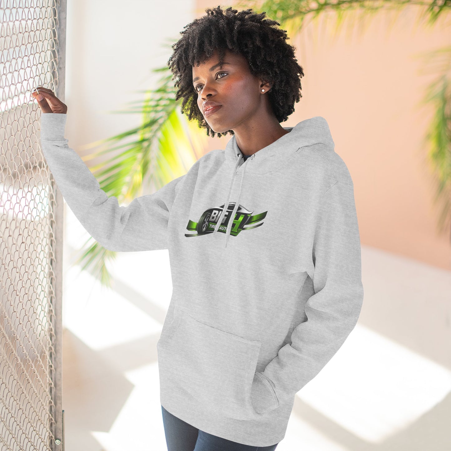 Mechanic Big H, Three-Panel Fleece Hoodie