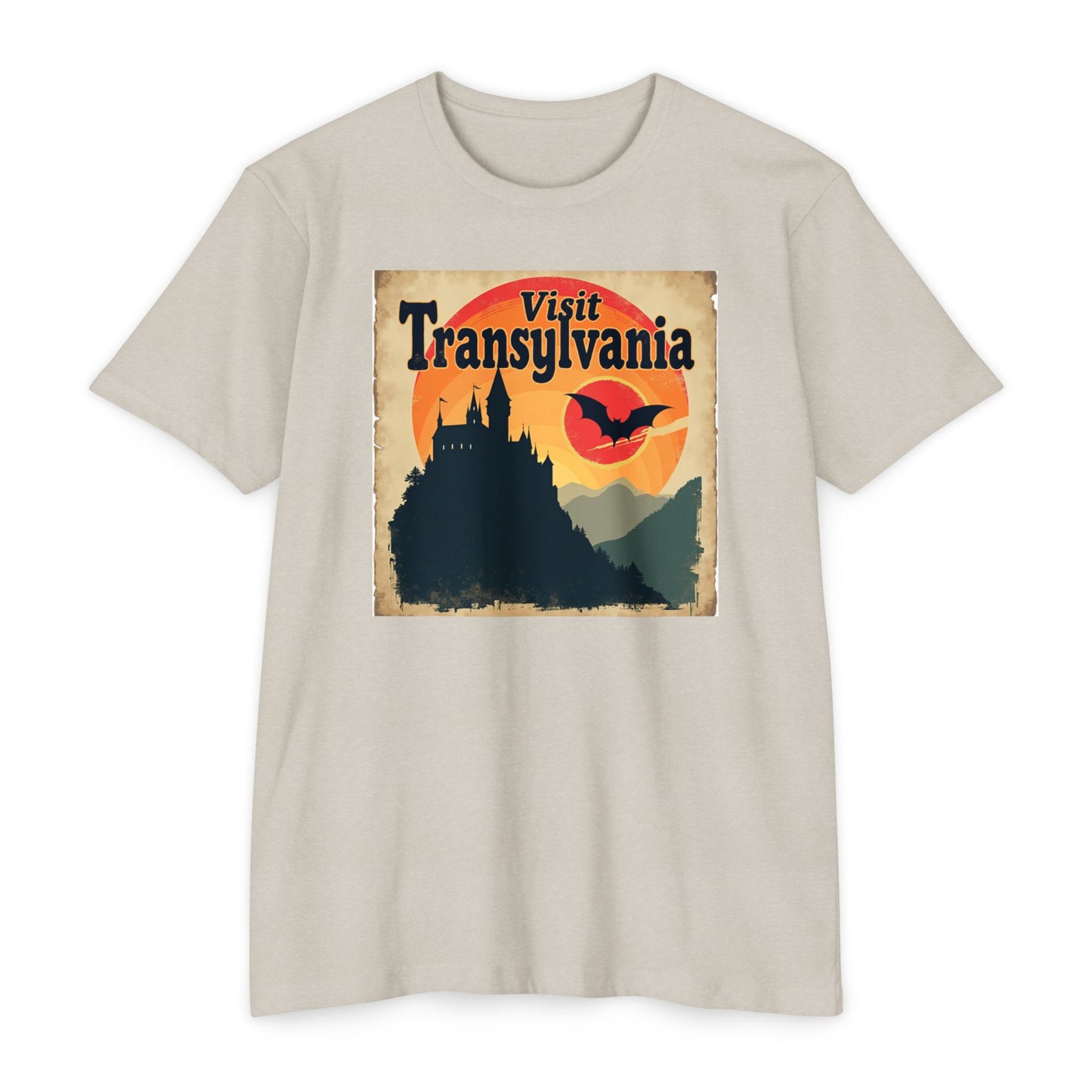 Visit Transylvania T-Shirt — Vintage Vampire Castle Halloween Tee